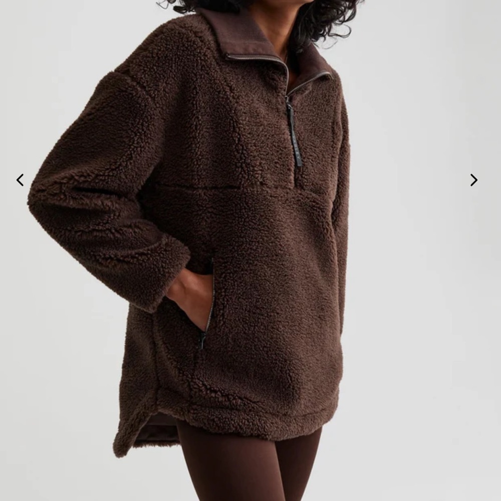 Varley Brown Fleece Jacket
